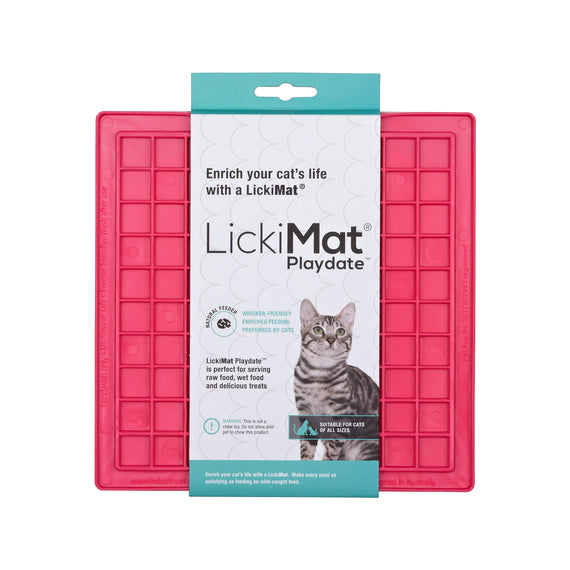 LickiMat Classic Playdate Cat - Pink