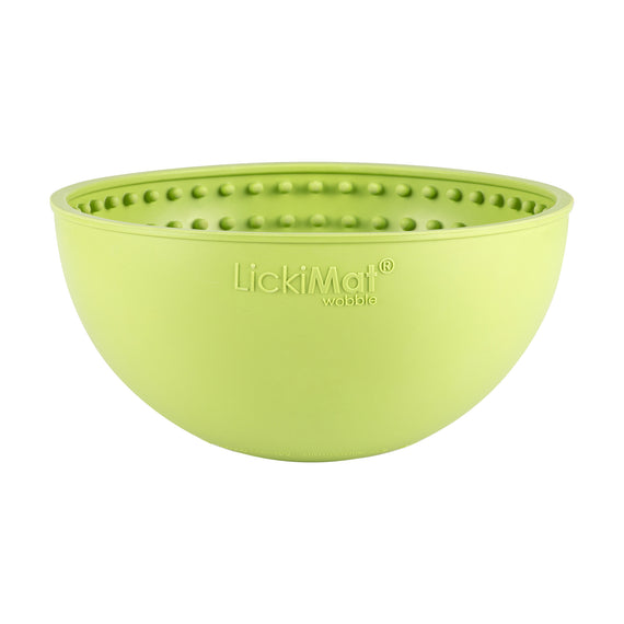 LickiMat Wobble Fun Slow Feeder Boredom Buster Anxiety Reliever Dogs. Dishwasher safe. Light Green.